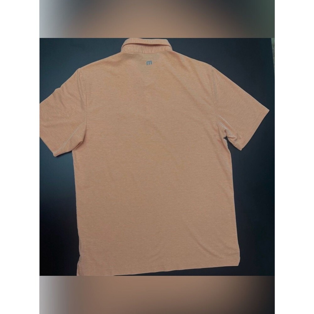TravisMathew Striped Performance Polo Large Golf Business Casual Resort Shirt - Picture 4 of 6